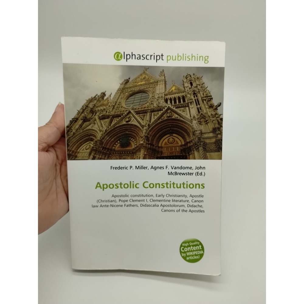 Apostolic Constitutions Frederic Miller Agnes Vandome John McBrewster Paperback